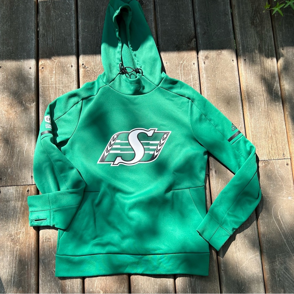 Saskatchewan Roughriders 🟢🏈 Adidas Authentic Sideline Hoodie